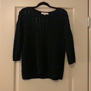 Black Loft Macrame Sweater